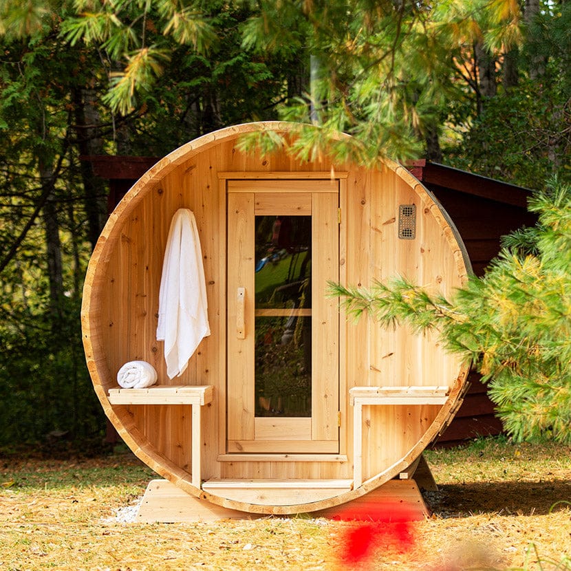 White Cedar Barrel Outdoor Sauna
