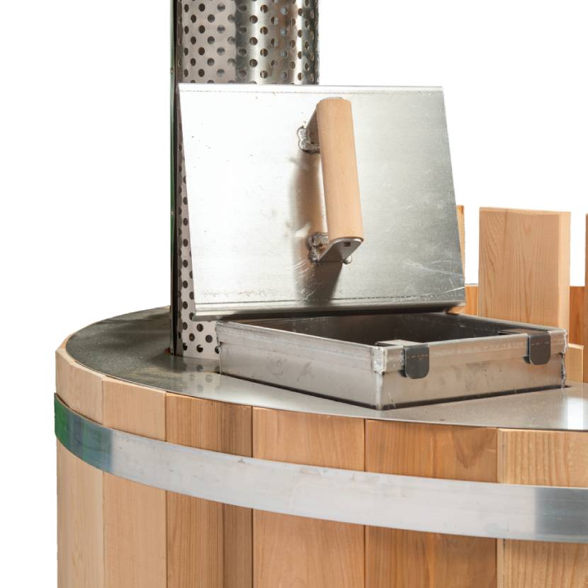 
            Original Cedar Wood Hot Tub Kit - for 3-5 People - Wood Fired - Round-Shape