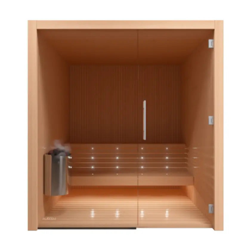 Libera Glass Indoor Sauna by Auroom