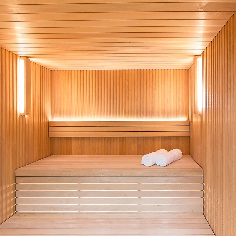 Libera Glass Indoor Sauna by Auroom