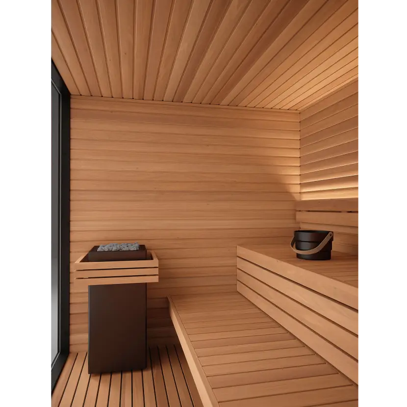 Mira L Outdoor Cabin by Auroom - Black Thermo-Spruce