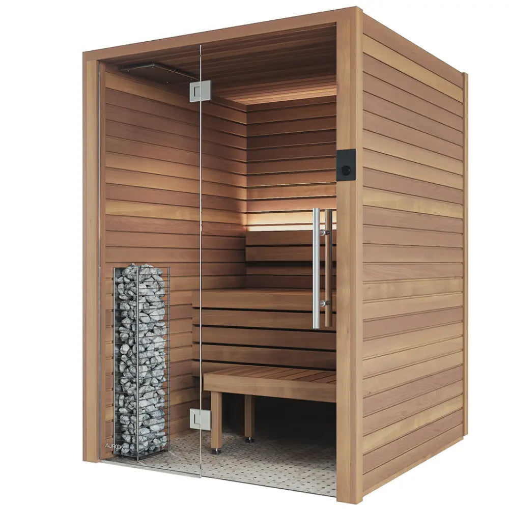 Cala Glass Indoor Sauna by Auroom