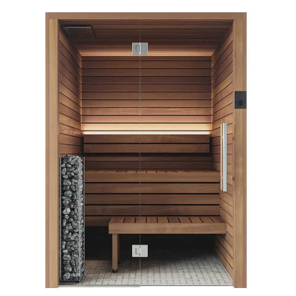 Cala Glass Indoor Sauna by Auroom