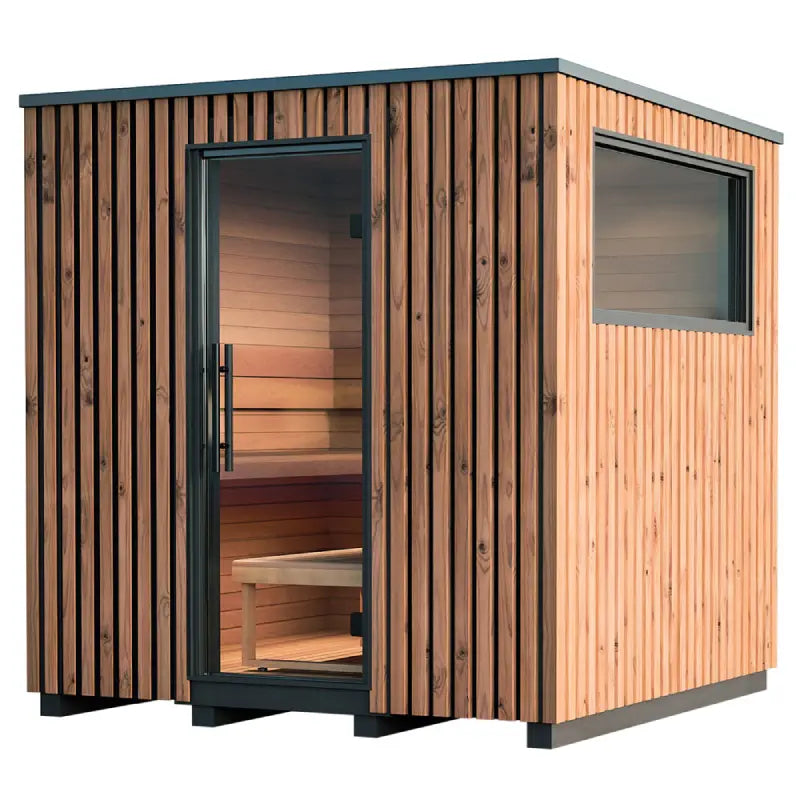 Garda Outdoor Cabin Sauna by Auroom - Choice of Thermo-Pine Finish