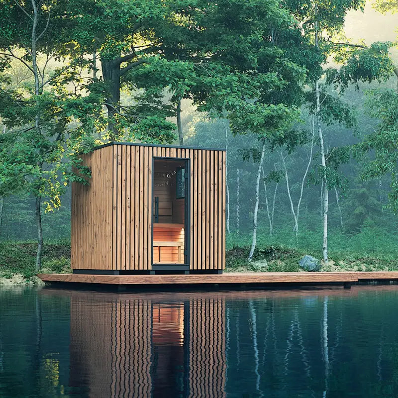 Garda Outdoor Cabin Sauna by Auroom - Choice of Thermo-Pine Finish