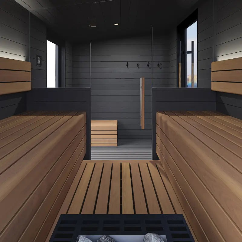 Terra Medium Outdoor Sauna by Auroom - Choice of Thermo-Pine Finish