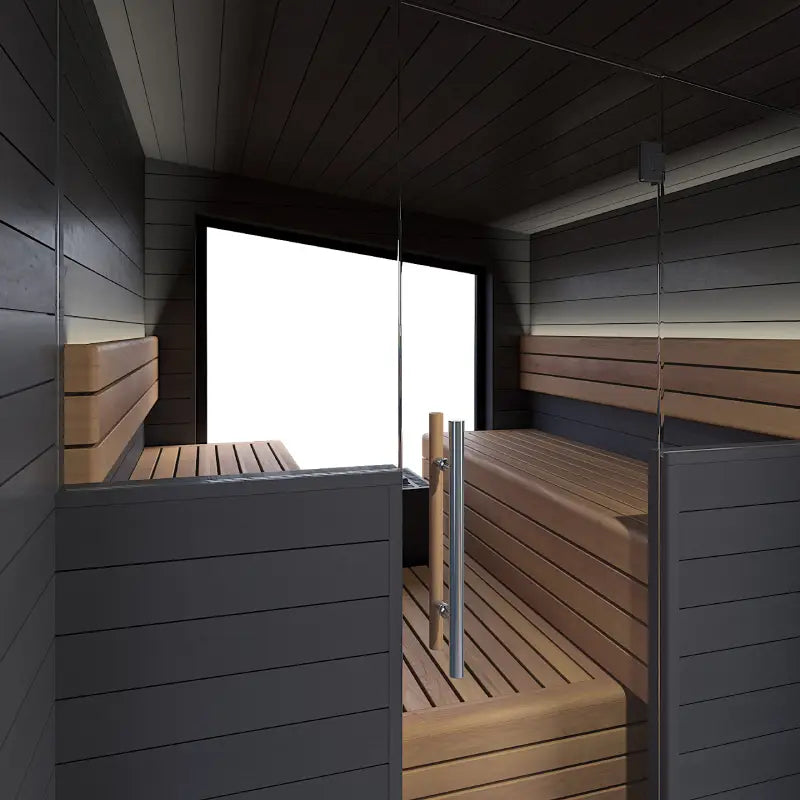 Terra Medium Outdoor Sauna by Auroom - Choice of Thermo-Pine Finish
