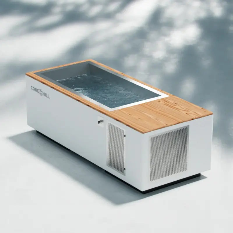 C2 Cold Plunge with River Mode - Wood Deck + Line-X - 60&quot; Tub by BlueCube