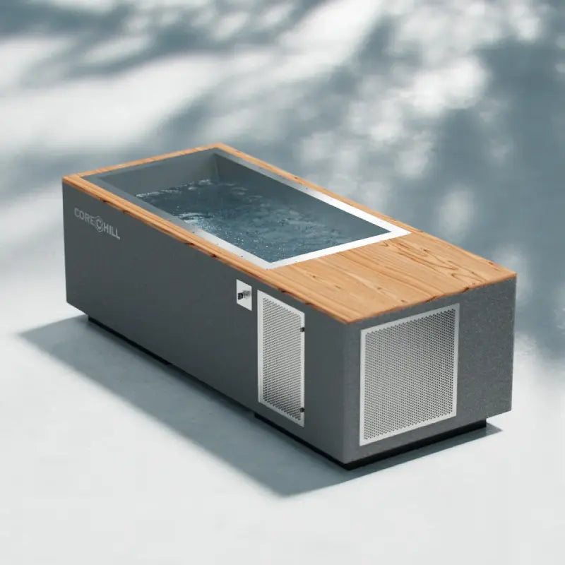 C2 Cold Plunge with River Mode - Wood Deck + Line-X - 60&quot; Tub by BlueCube