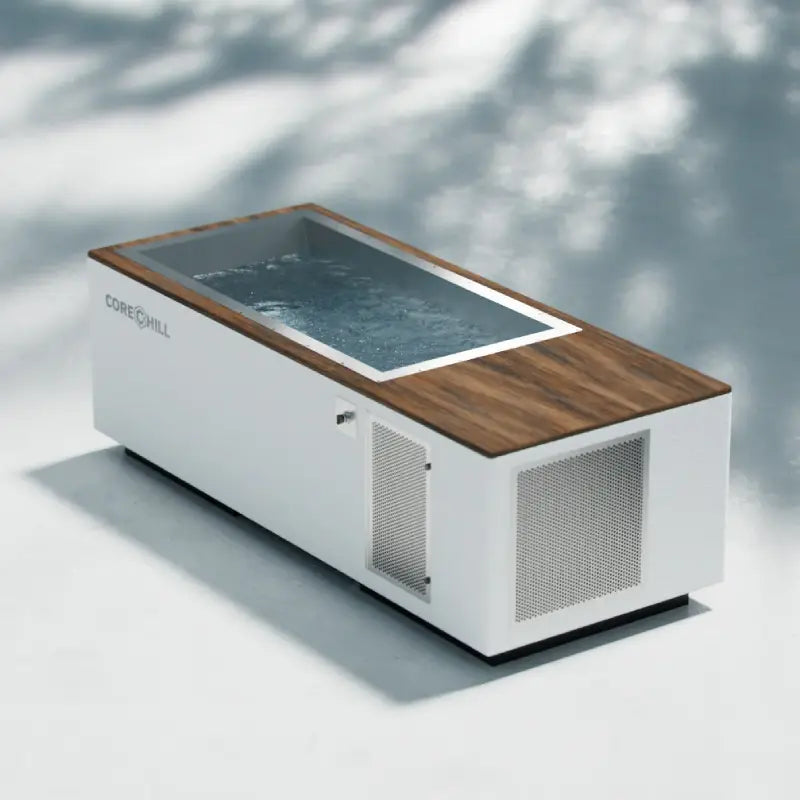 C2 Cold Plunge with River Mode - Wood Deck + Line-X - 60&quot; Tub by BlueCube
