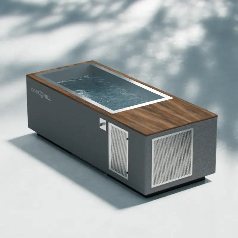 C2 Cold Plunge with River Mode - Wood Deck + Line-X - 60&quot; Tub by BlueCube