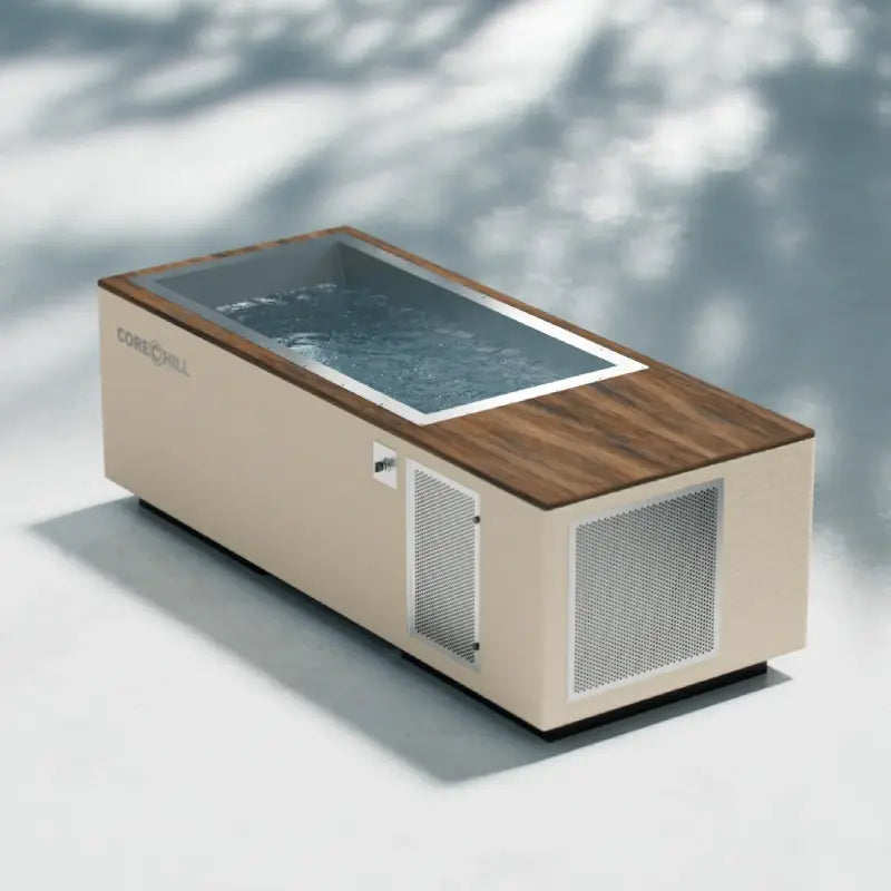C2 Cold Plunge with River Mode - Wood Deck + Line-X - 60&quot; Tub by BlueCube