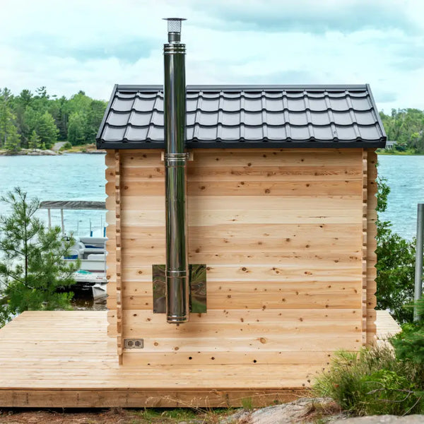 Dundalk Georgian Cabin Sauna, White Cedar - Divine Saunas