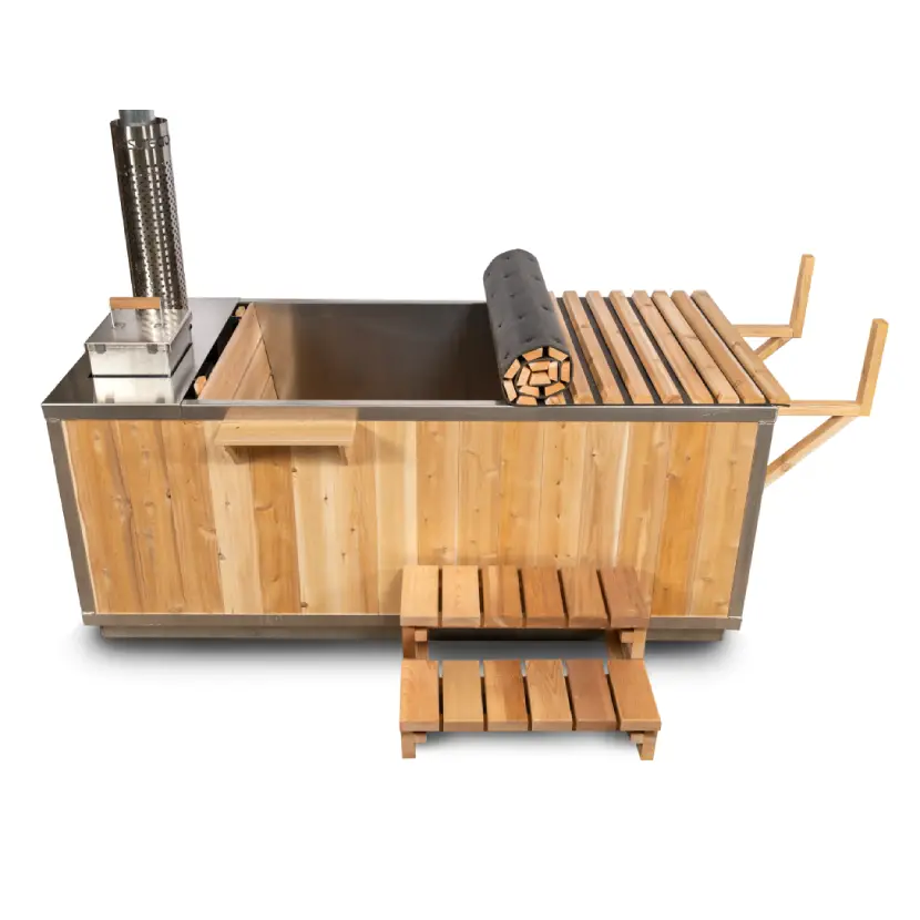The Starlight Hot Tub Kit - up to 2 people - Wood Fired - White Cedar
