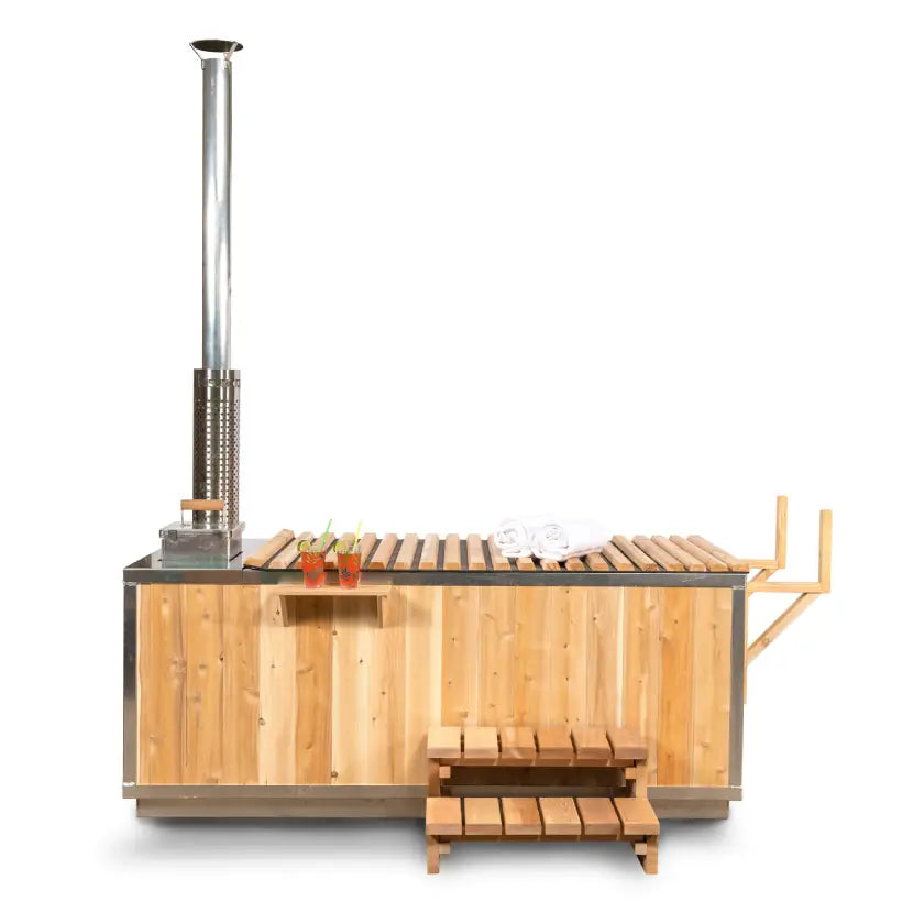 The Starlight Hot Tub Kit - up to 2 people - Wood Fired - White Cedar