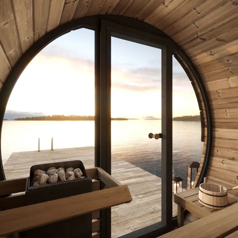 Ergo Elegance EE6G Barrel Sauna by SaunaLife - 2 to 4 person