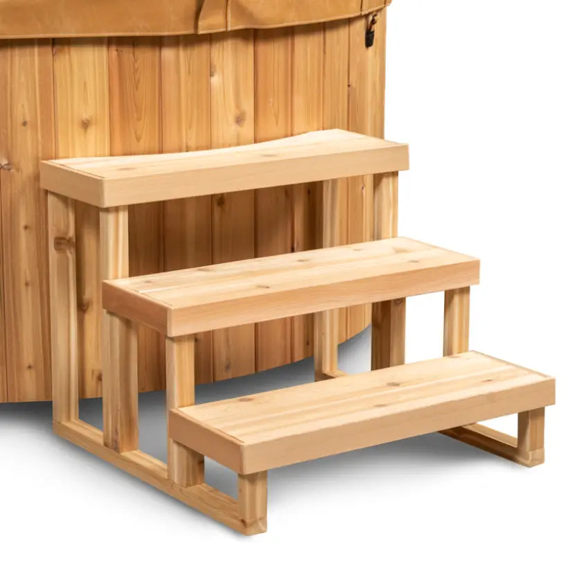 The Evolution Cedar Wood Hot Tub Kit - for 3-5 People - Wood Fired - Round-Shape