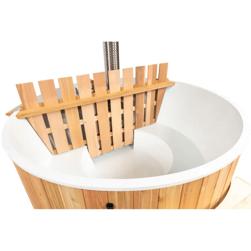 The Evolution Cedar Wood Hot Tub Kit - for 3-5 People - Wood Fired - Round-Shape