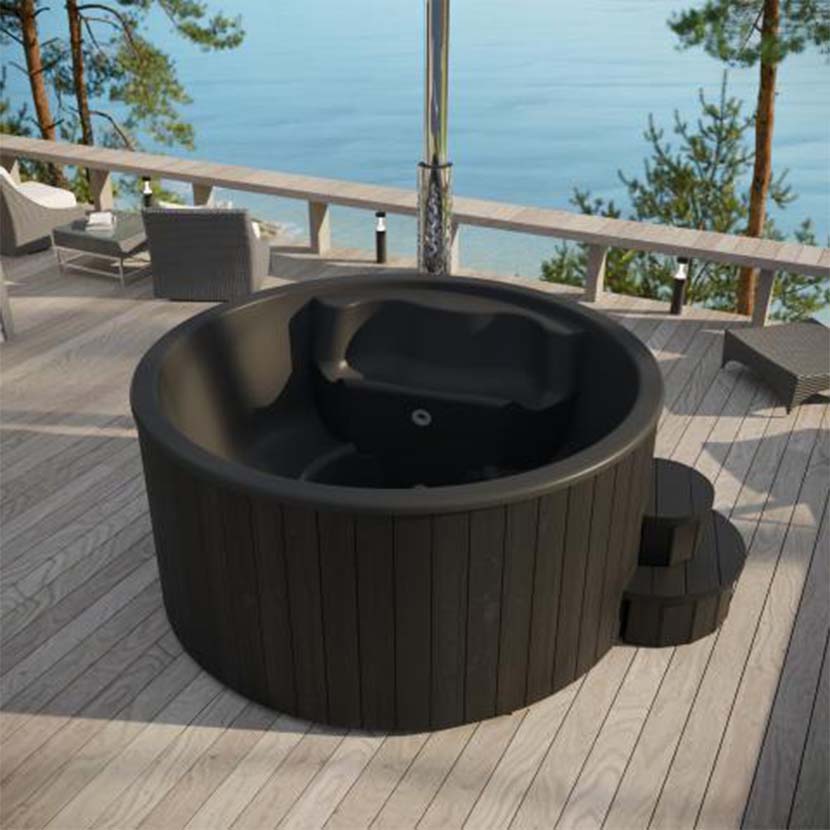 SaunaLife S4 Wood-Fired Hot Tub - Fully Assembled - Fit up to 6 people