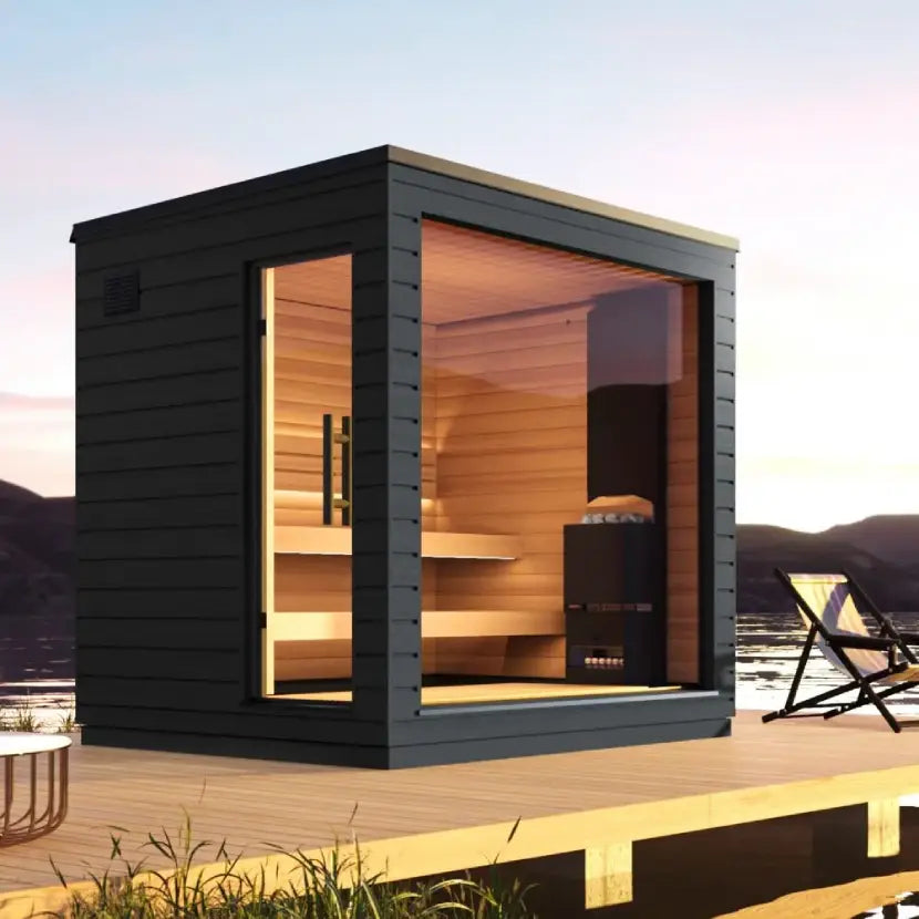 SaunaLife Model G6 Outdoor Sauna - Pre-Assembled - Seat Up to 5 People
