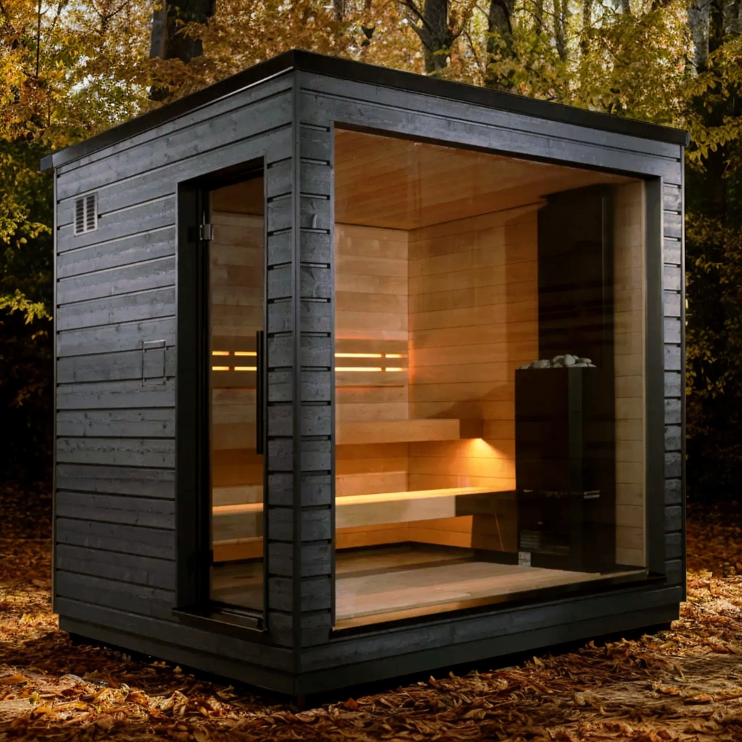 SaunaLife Model G6 Outdoor Sauna - Pre-Assembled - Seat Up to 5 People