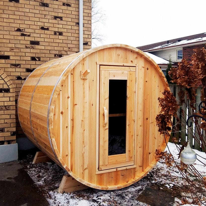 White Cedar Barrel Outdoor Sauna