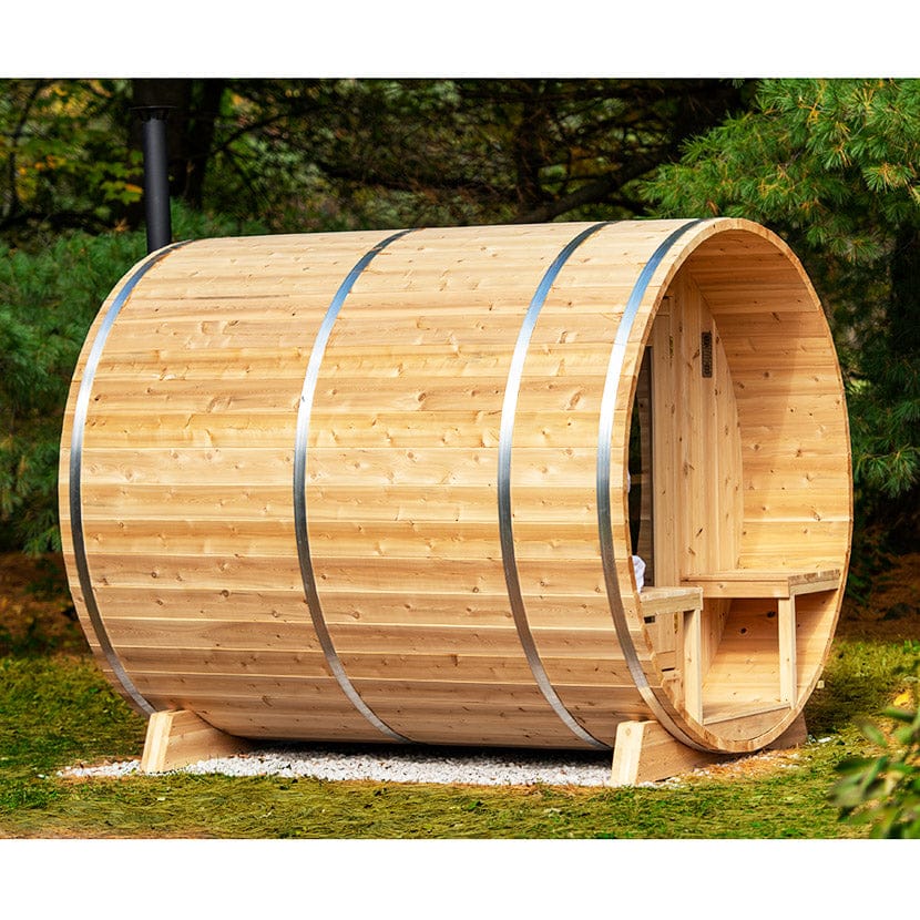 White Cedar Barrel Outdoor Sauna