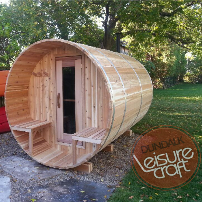 Knotty Cedar Panoramic Outdoor Sauna