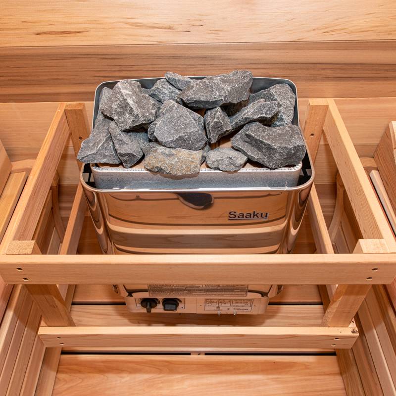 Barrel Sauna with Half Moon Front Windows