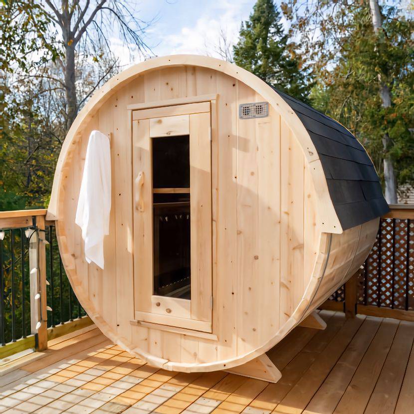White Cedar Barrel Outdoor Sauna