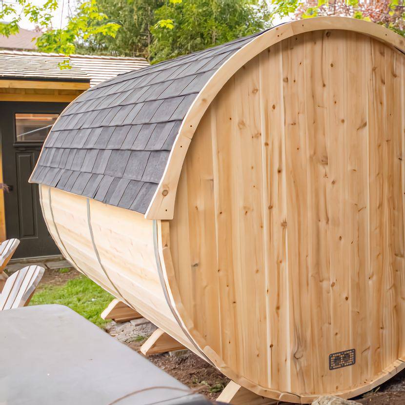 White Cedar Barrel Outdoor Sauna