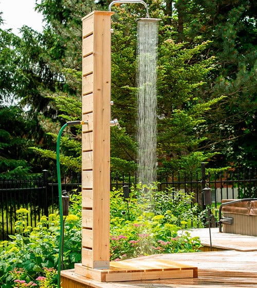 Sierra Pillar Outdoor Shower, White Cedar