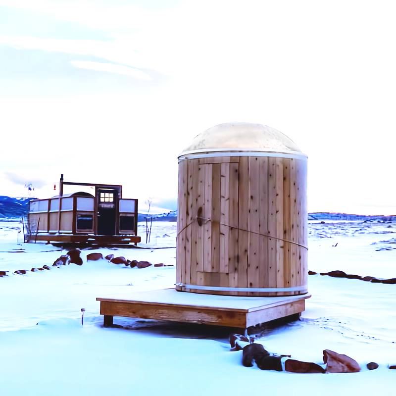Skylight Outdoor Washroom-Bathroom-Shower Combo