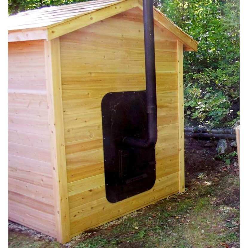 Dundalk Outdoor Cabin Sauna, Red Cedar, Heater included - Divine Saunas